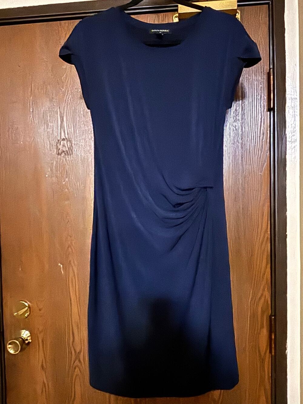 Banana Republic Navy Blue Fall Preppy Professional/ Workwear Midi Dress